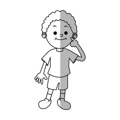 Boy cartoon icon. Kid childhood little and people theme. Isolated design. Vector illustration