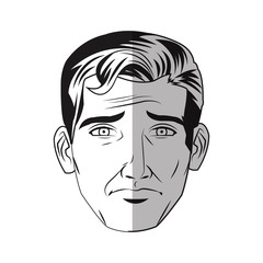 Man cartoon icon. Male avatar person people and human theme. Isolated design. Vector illustration