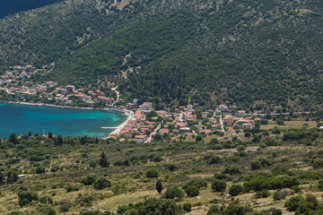 Fototapeta na wymiar Amazing Panorama of Agia Effimia town, Kefalonia, Ionian islands, Greece