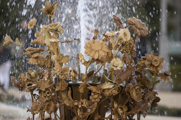 Fountains and gardens of the palace of Aranjuez in Madrid, Spain