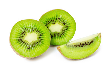 Fototapeta premium slice of juicy delicious and healthy ripe kiwi