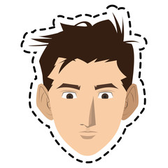 Man icon. Male avatar person people and human theme. Isolated design. Vector illustration