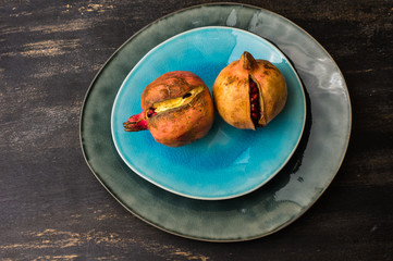 Ripe organic pomegranate