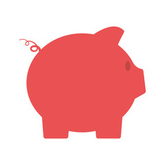 pink piggy save money bank vector illustration eps 10