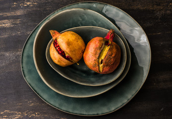 Ripe organic pomegranate