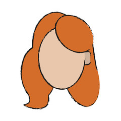 Woman icon. Girl female avatar person people and human theme. Isolated design. Vector illustration