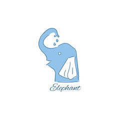 Elephant logo. Identity logo design template for your company. Vector illustration.