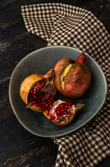 Ripe organic pomegranate