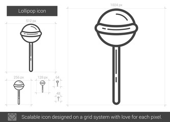 Lollipop line icon.