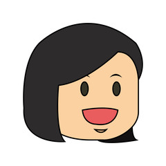 Woman icon. Girl female avatar person people and human theme. Isolated design. Vector illustration