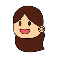 Woman icon. Girl female avatar person people and human theme. Isolated design. Vector illustration