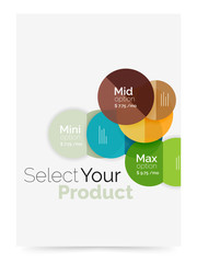 Circle business brochure template with options