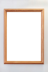 Obraz premium Empty frame from a picture, document, diploma or commendation on a wall