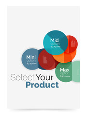 Obraz premium Circle business brochure template with options