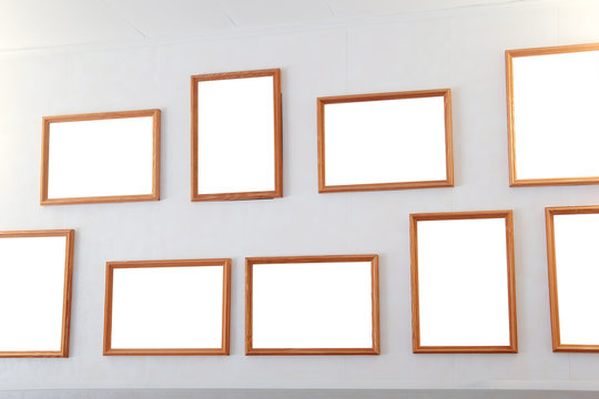 Empty Frame From A Picture, Document, Diploma Or Commendation On A Wall
