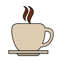 Coffee cup icon. Drink breakfast beverage and restaurant theme. Isolated design. Vector illustration