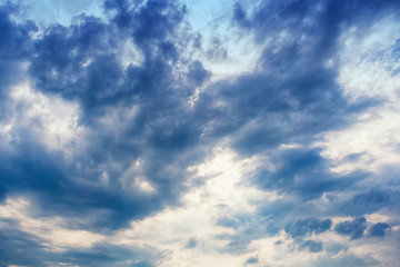 evening sky with clouds