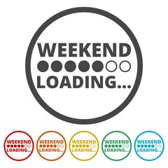 Weekend Loading icons set 