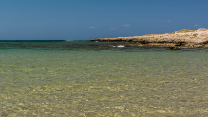 Sea view. Panorama of sea and sky. Sea idyll.