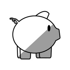 piggy save money bank shadow vector illustratione eps 10