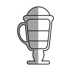 Coffee glass icon. Drink breakfast beverage and restaurant theme. Isolated design. Vector illustration