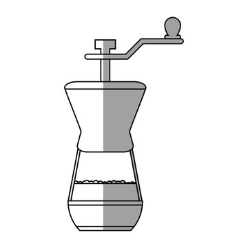 Coffee greinder icon. Drink breakfast beverage and restaurant theme. Isolated design. Vector illustration