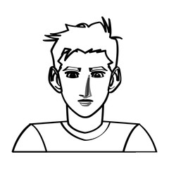 Man icon. Male avatar person people and human theme. Isolated design. Vector illustration