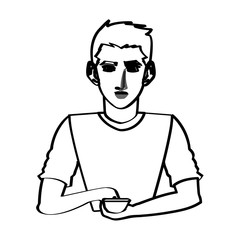 Man icon. Male avatar person people and human theme. Isolated design. Vector illustration