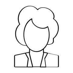 Woman icon. Girl female avatar person people and human theme. Isolated design. Vector illustration