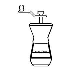 Coffee greinder icon. Drink breakfast beverage and restaurant theme. Isolated design. Vector illustration