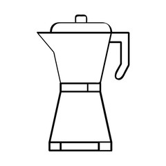 Coffee kettle icon. Drink breakfast beverage and restaurant theme. Isolated design. Vector illustration