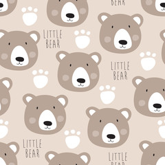 Obraz premium seamless teddy bear pattern vector illustration