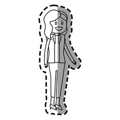 Woman icon. Girl female avatar person people and human theme. Isolated design. Vector illustration