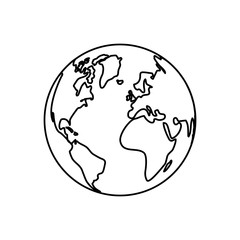 World earth map Design Vector illustration, white background