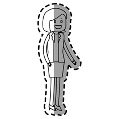 Woman icon. Girl female avatar person people and human theme. Isolated design. Vector illustration