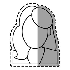 Woman icon. Girl female avatar person people and human theme. Isolated design. Vector illustration