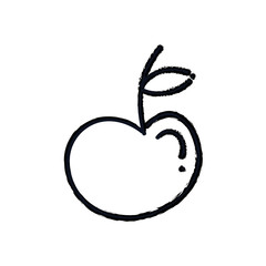 Apple fruit silhouette Design Vector illustration, white background