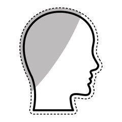 Human head silhouette Design Vector illustration, white background