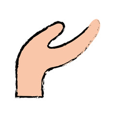 Human hand silhouette Design Vector illustration, white background