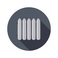 Heating sectional battery color icon. Flat design for web and mobile