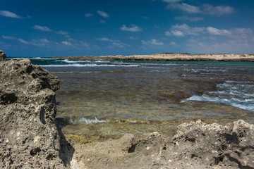 Sea view. Panorama of sea and sky. Sea idyll.