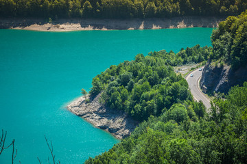 Fototapeta premium Bulbal Reservoir, also called Swamp Bubal is a reservoir located