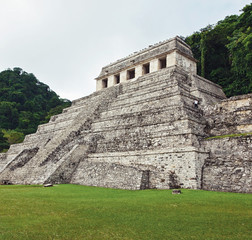 The big pyramid in ancient city Palenque, Mexico