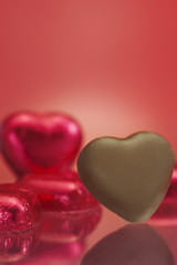 Fototapeta premium Love heart shaped chocolates