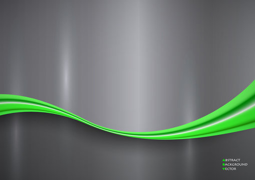 Green lines on the gray background vector