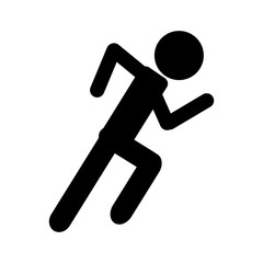 silhouette athletic runner sport active vector illustration eps 10