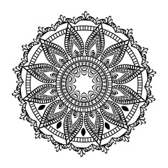 Mandala oriental symbol icon vector illustration graphic design