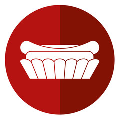 hot dog fast food american football shadow vector illustration eps 10