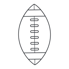 ball american football sport outline vector illustration eps 10