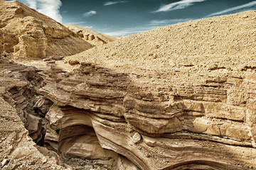 The Red Canyon tourist attraction in Israel (HDR)